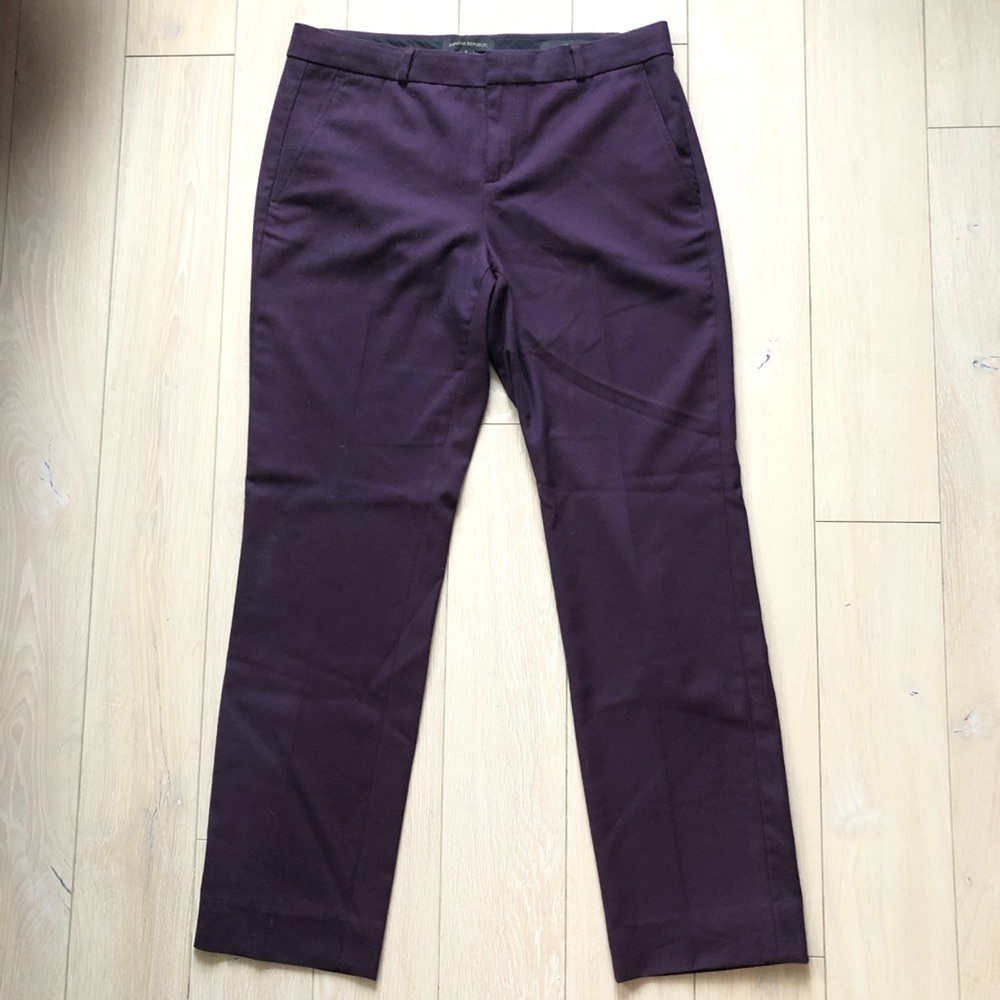 Banana Republic Ryan Straight Pants in Purple Size 8